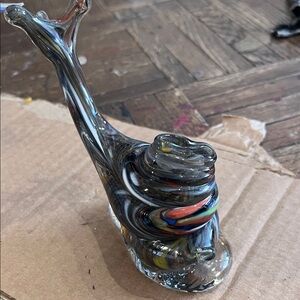 MORANO ITALIAN SNAIL Multicolor Glass Art Sculpture